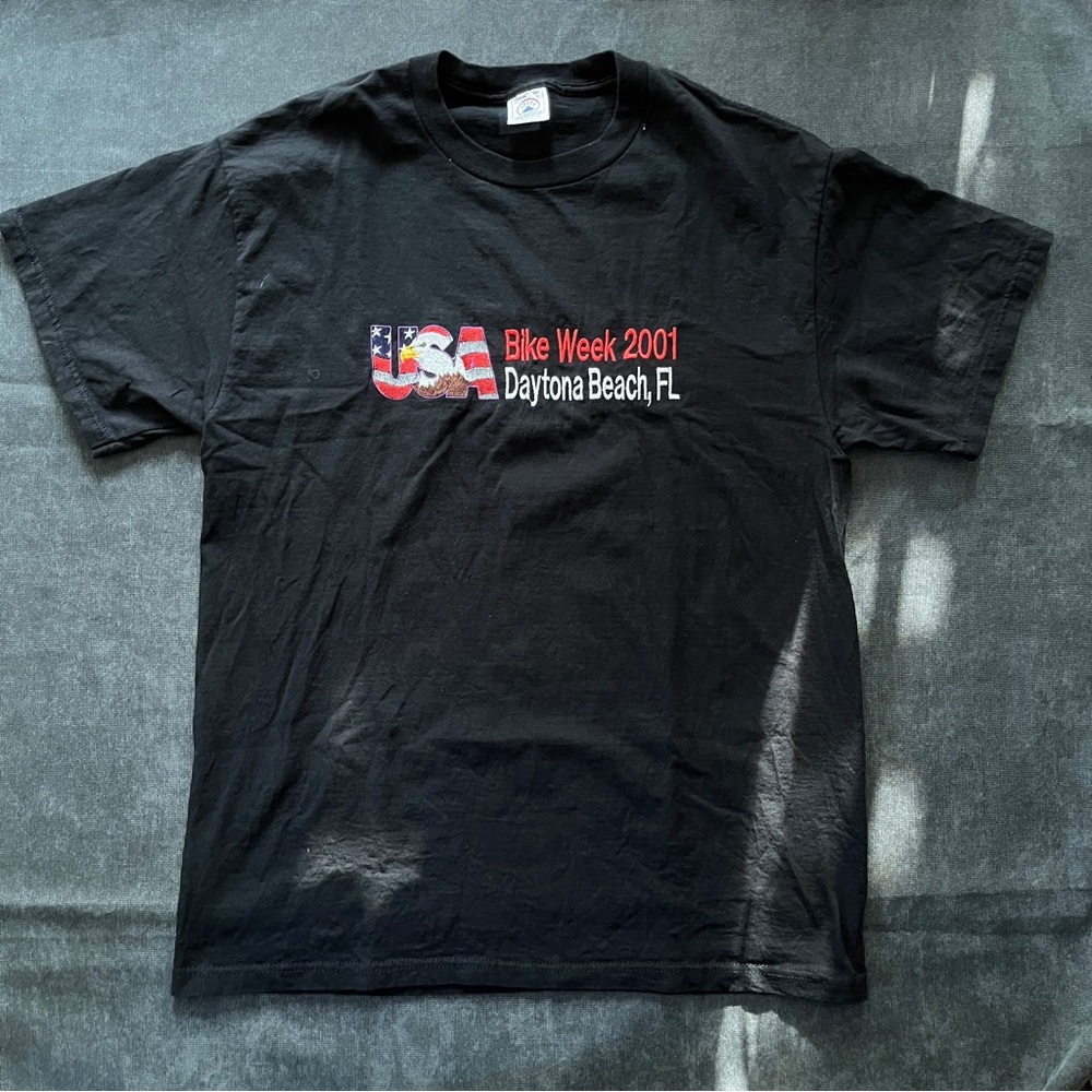 Delta Pro Weight USA Bike Week Daytona Beach Florida 2001 Black T (L)